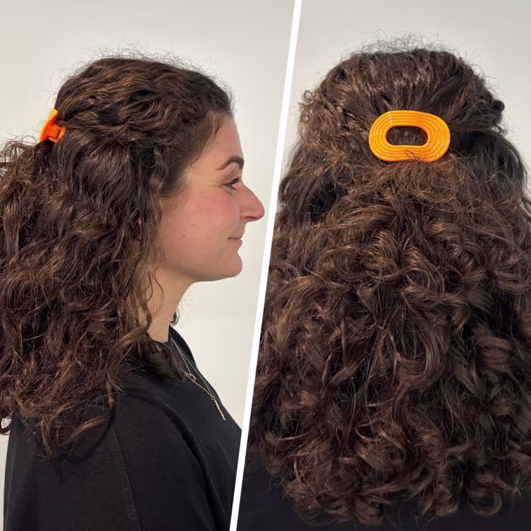 Teleties Small Flat Round Clip in Day Rave