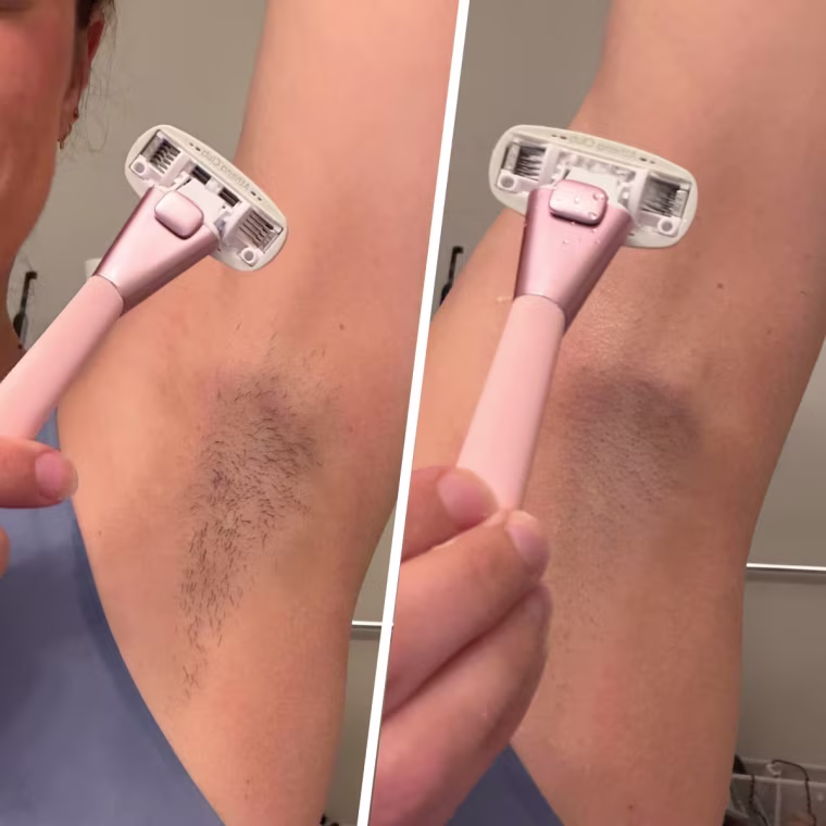 The silicone-covered handle made it easy to get my underarms to be summer ready.
