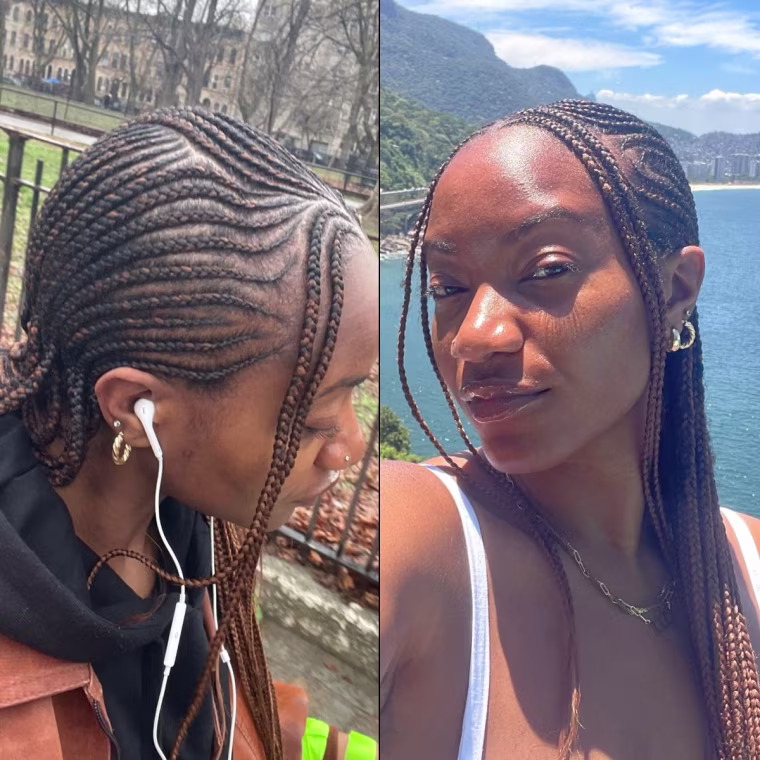 Morris has used Outre’s braiding hair for a range of different styles including knotless braids, cornrows and Fulani braids.