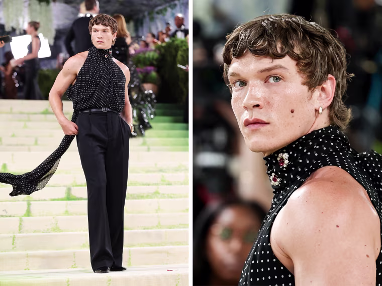 "Heated Rivalry" star Connor Storrie raises the temperature in custom Saint Laurent.