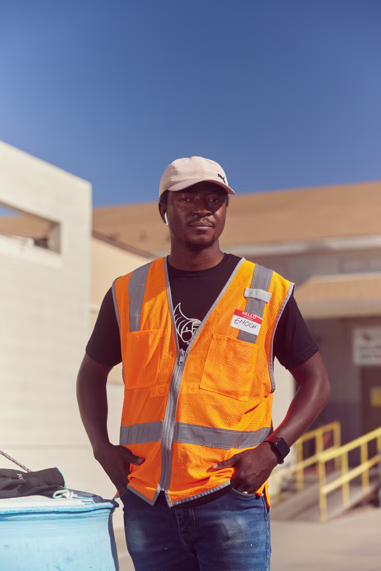 Enoch Asmah, 41, of Surprise, started volunteering at St. Mary’s Food Bank after coming to the U.S. from Ghana.
