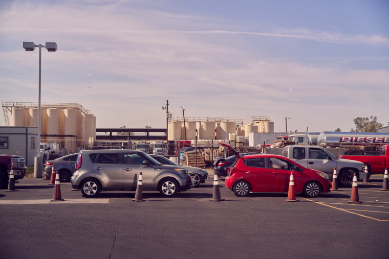 There was a steady stream of cars throughout the morning of April 29 at St. Mary's Food Bank in Phoenix.