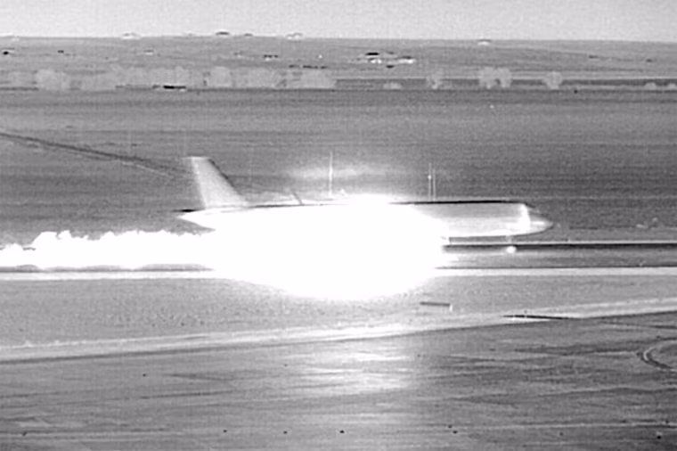 The moment a Frontier passenger jet struck a person on a Denver International Airport runway in video airport officials released Sunday.