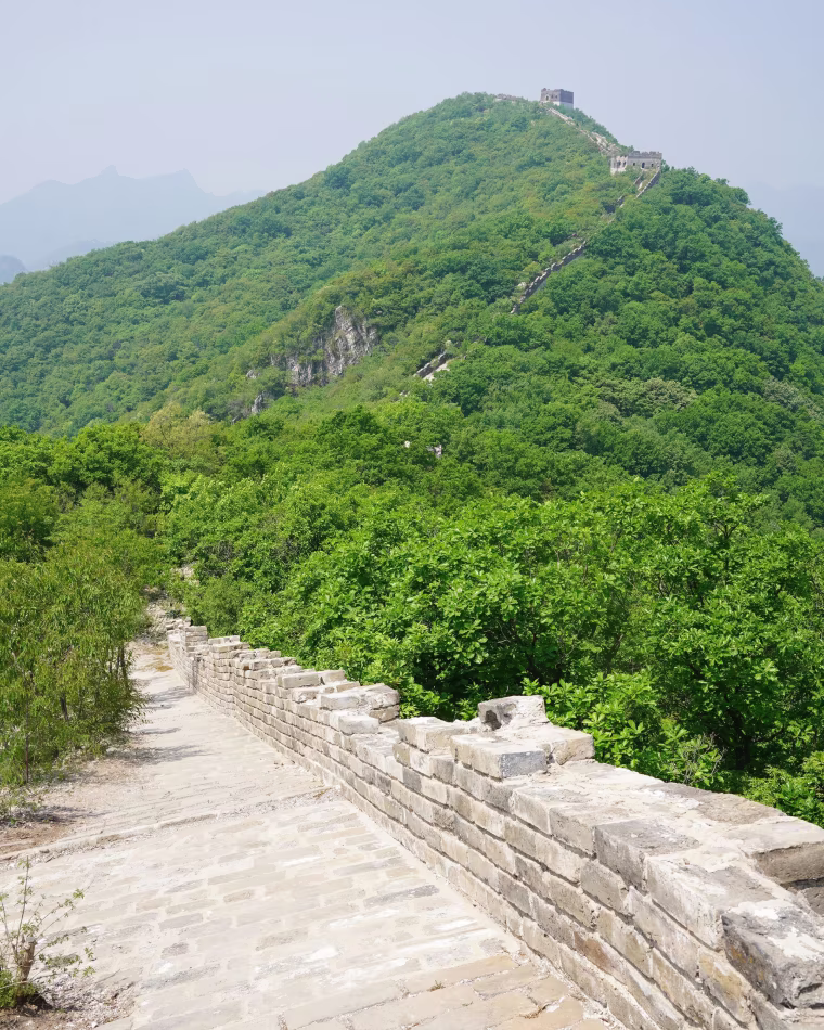 Restoration along the Jiankou section of the Great Wall on Tuesday.