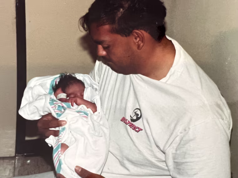 Leon with Arlene's son