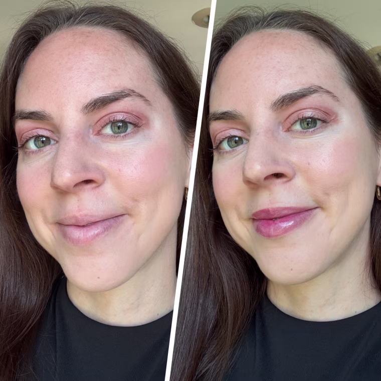 Laneige JuicePop Box Lip Tint Before and After Application