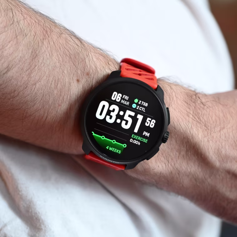 A close up of the Suunto Race 2 on the wrist of the writer.