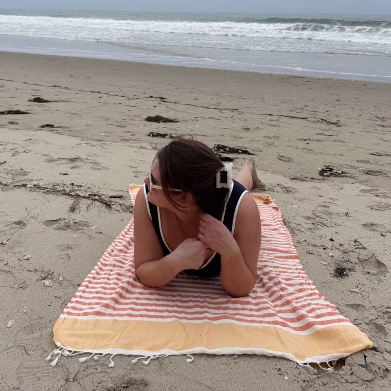 The Feelgoodz beach towel is great for lounging around in between ocean dips.