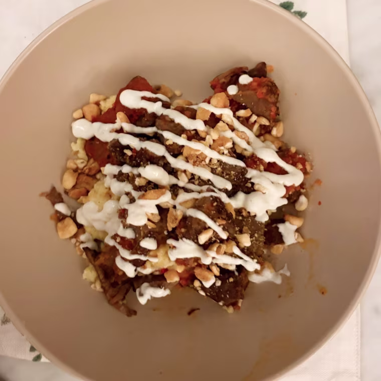 Prepared Tovala meal in a plate