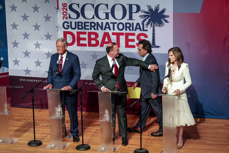 SCGOP gubernatorial debate with US Rep Nancy Mace, U.S. Rep. Ralph Norman, State Attorney General Alan Wilson, and Rom Reddy at Wofford College in Spartanburg, South Carolina, Tuesday, May 26, 2026.