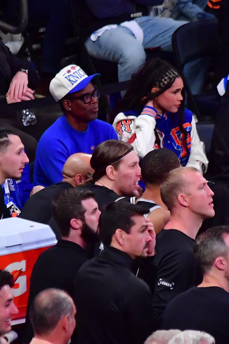 Chris Rock attends the game between the San Antonio Spurs against the New York Knicks.