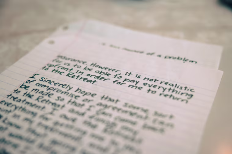 A handwritten letter.