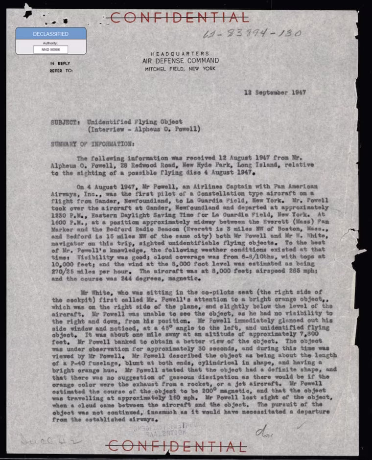 The FBI's 62-HQ-83894 case file includes investigative records, eyewitness testimonies, and public reports concerning Unidentified Flying Objects and flying discs documented between June 1947 and July 1968. The records include high-profile incident accounts, photographic evidence from sites like Oak Ridge, TN, and technical proposals regarding potential propulsion systems. Additional topics include convention programs, researcher accounts, and extensive media coverage from the period. This file is partially posted on FBI vault with more redactions and some pages missing. Included here is the complete case file with several newly declassified pages and only minor redactions.

