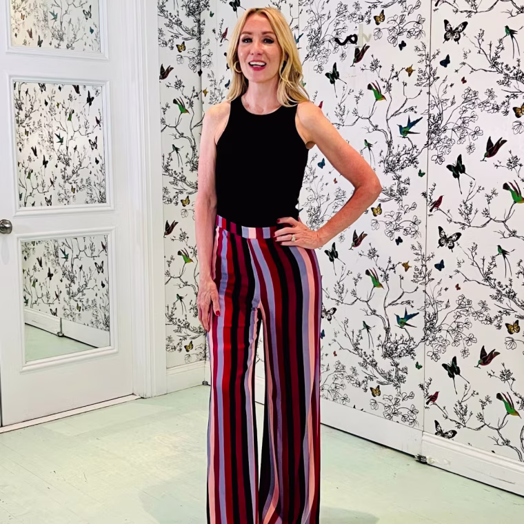 Shop TODAY contributor Chassie Post styles a basic tank top with some high-waisted pants.