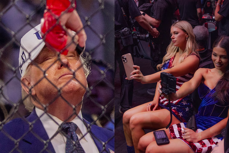 President Trump soaks up the atmosphere on his 80th birthday.