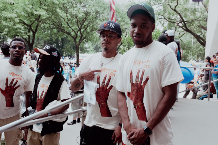 Knicks fans celebrate the team's first NBA title since 1973. 