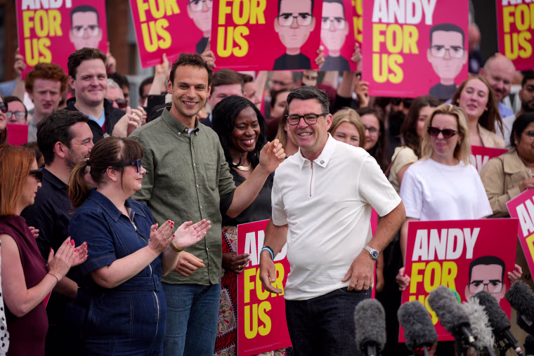 Andy Burnham Speaks In Makerfield After By-Election Victory