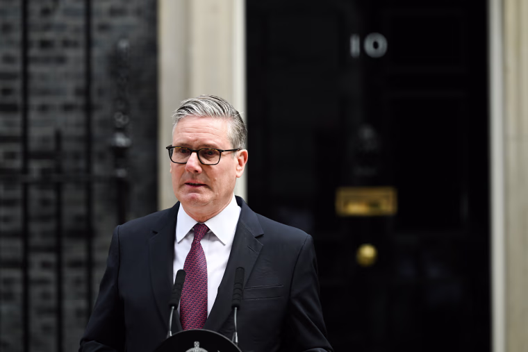 Keir Starmer, UK prime minister, makes a statement outside 10 Downing Street in London, UK, on Monday, June 22, 2026.