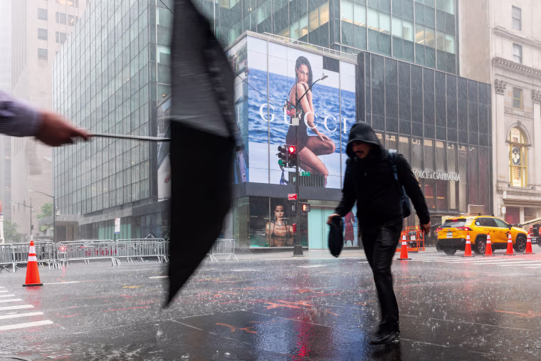 New York City Area Under Flash Flooding Warning As Torrential Rain Storms Move Through City