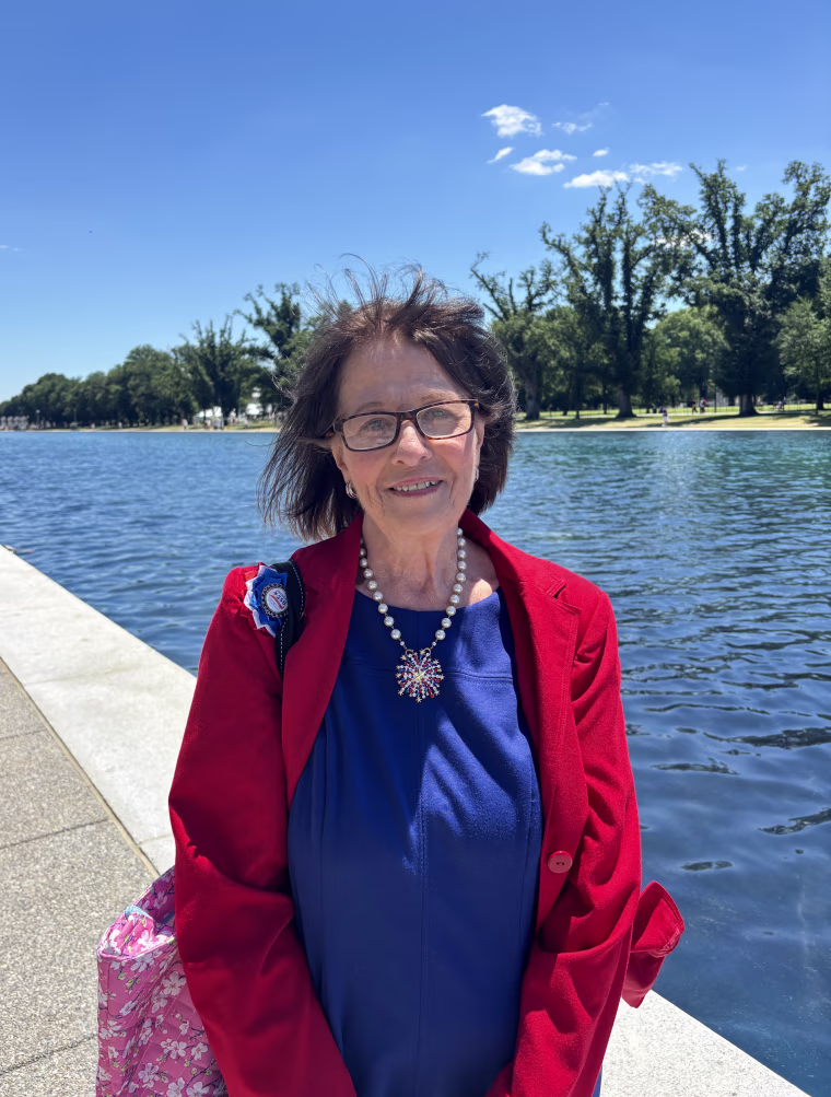 Candy at the Lincoln Memorial Reflecting Pool on the National Mall.