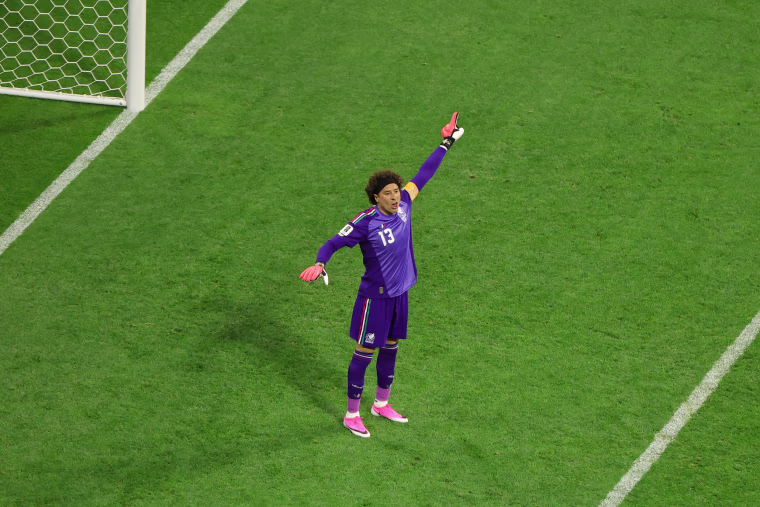 Guillermo Ochoa #13 of Mexico during the Czechia v Mexico match.