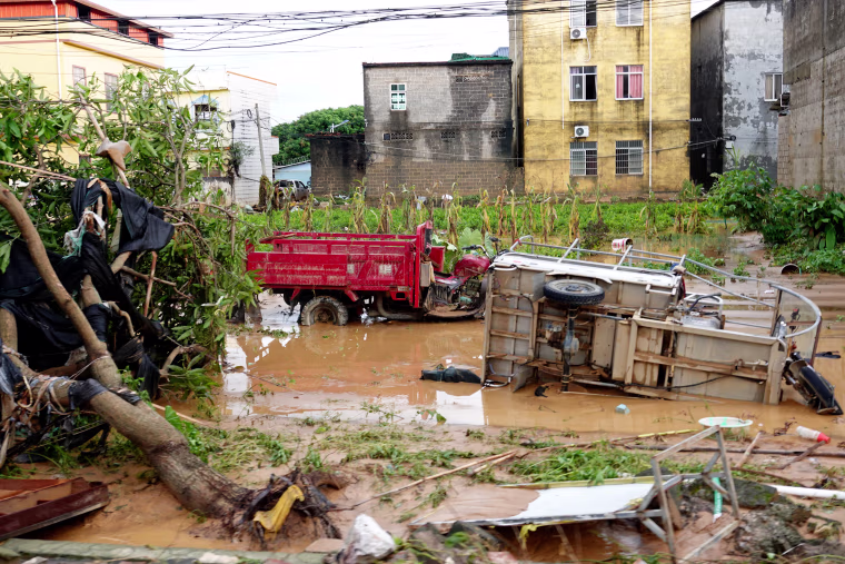 Typhoon-triggered Rainstorms Hit South China's Guangxi