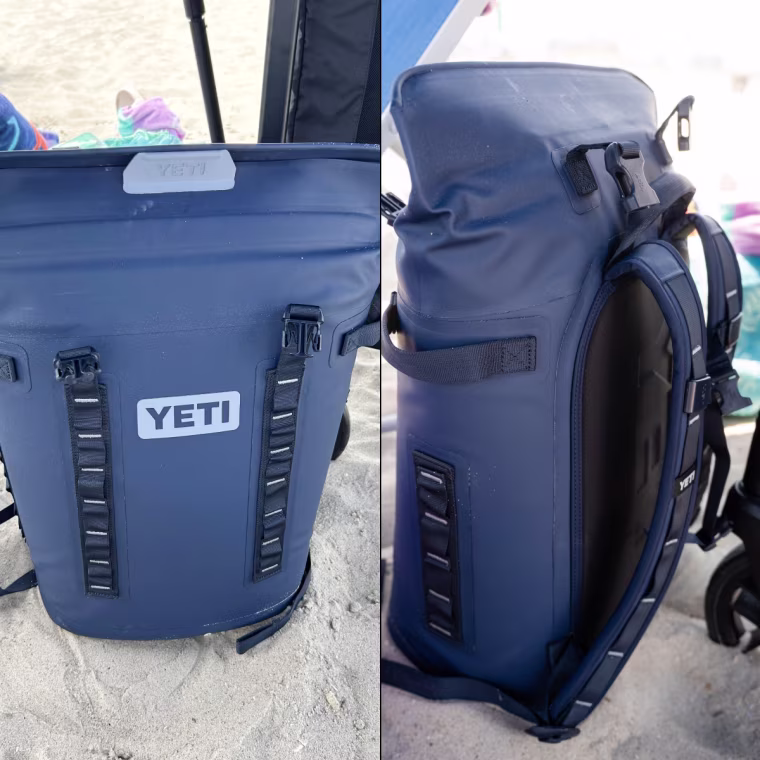 Yeti's cooler kept our food cold all day, and the backpack design made it so easy to haul across the sand.