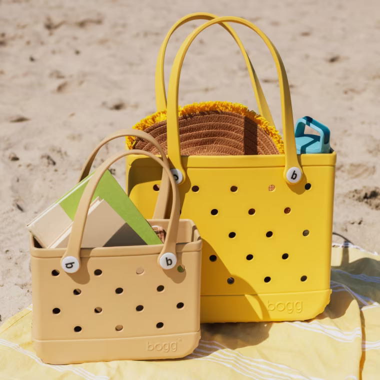 The Bogg Bag fits everything, then wipes clean in seconds. No more sandy tote bags!