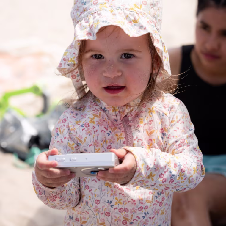 The Pehr Swim two-piece made it fun and comfy for her to play in, and was easy to get her in and out of.