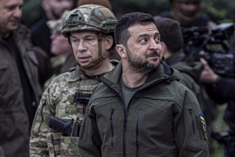 Oleksandr Syrskyi and Volodymyr Zelenskyy.