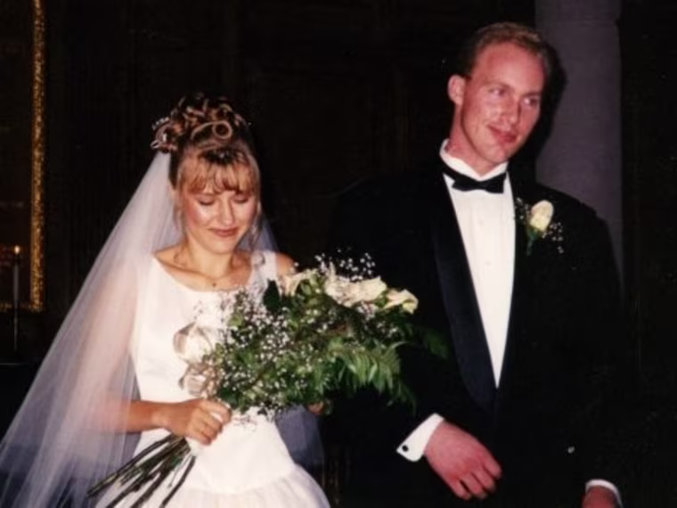 Irina and Jason Hans on their wedding day