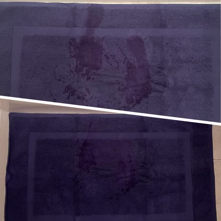 The Utopia Towels bath mat after 20 minutes of drying time. 
