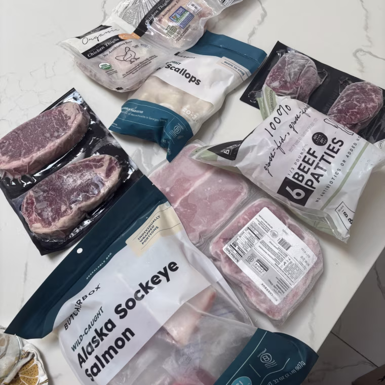 Butcherbox sent a wide variety of meats and cuts, including salmon, chicken, burgers, filets and more.