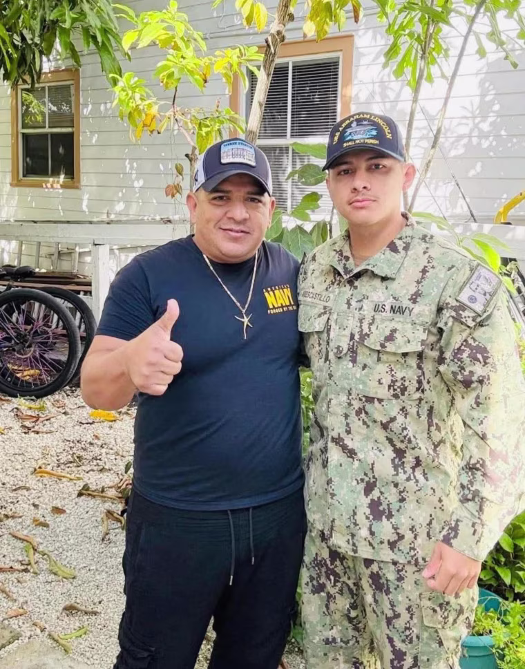Joshua Aviles and his father, Luis Manuel Aviles.