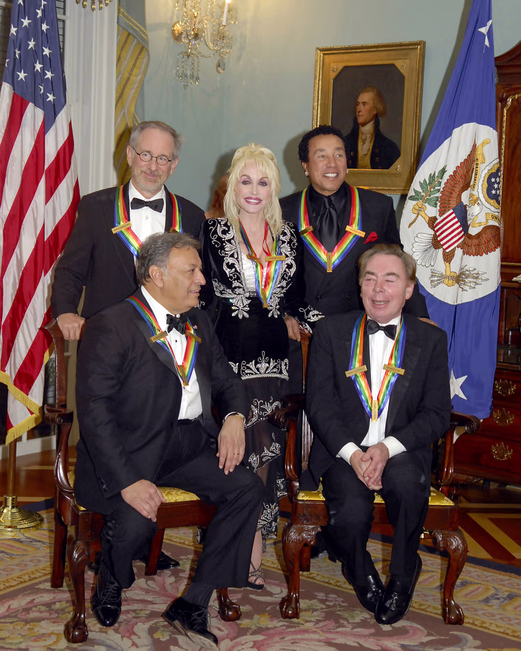 Steven Spielberg, Dolly Parton, Smokey Robinson, Lord Andrew Lloyd Webber and Zubin Mehta.