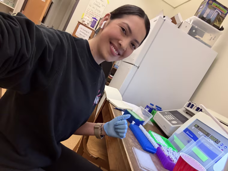 Haley in the lab