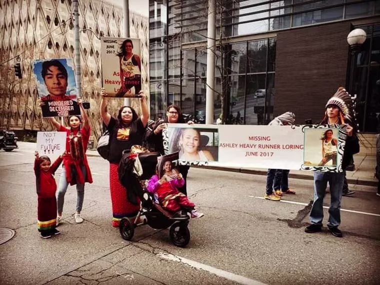 Kimberly marching for Ashley