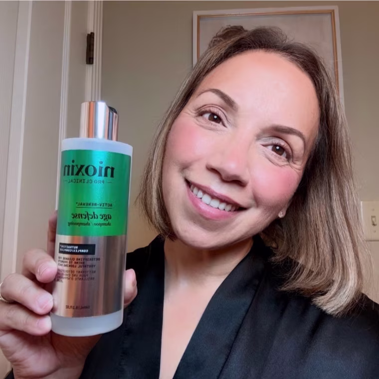 The Nioxin Age Defense Shampoo may help cut down on shedding. 