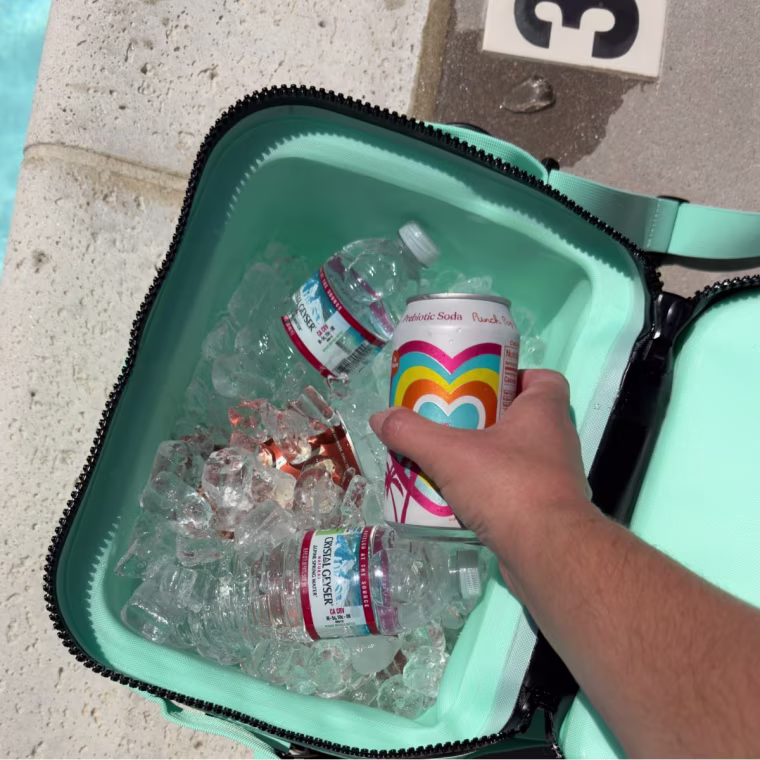 This structured Yeti cooler kept our drinks cool poolside for hours.