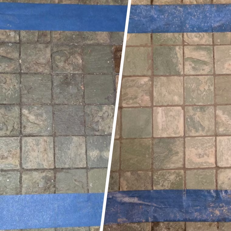 The Zep grout cleaner gave these tiles a new level of shine.