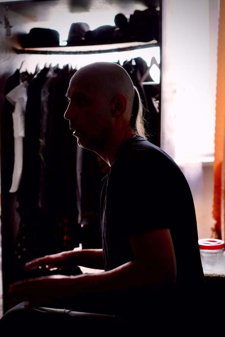 Yevhen Shybalov in his home in Mykolaiv, Lviv region.