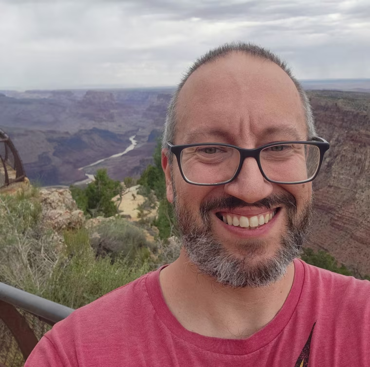 Dr. John Giusti taking a selfie at the Grand Canyon. 