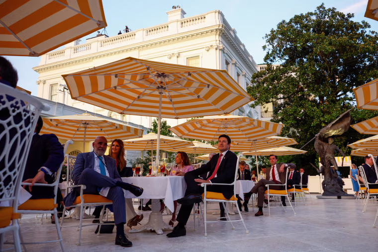 President Trump Hosts Rose Garden Dinner At The White House