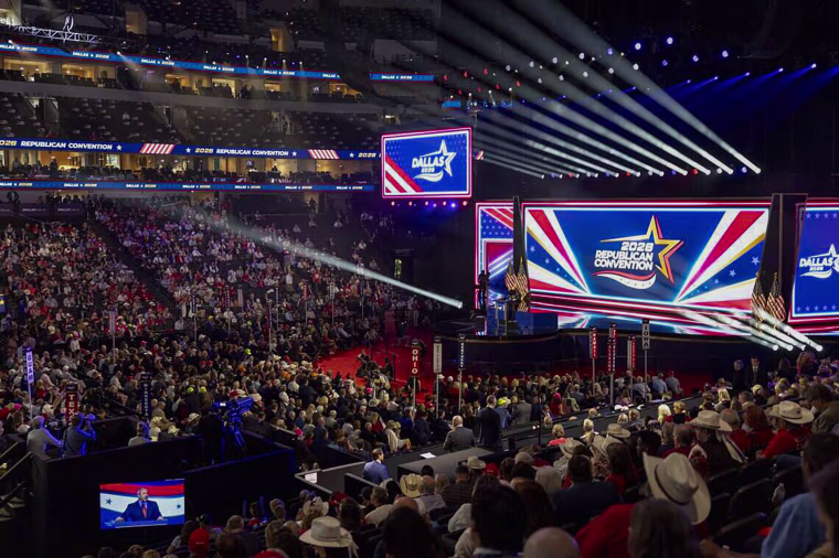 People attend opening night of the 2026 Republican Convention. 