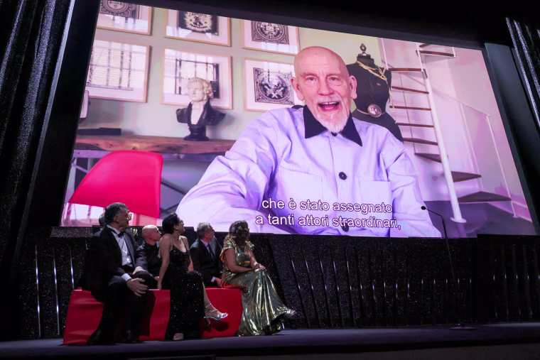 John Malkovich on screen.