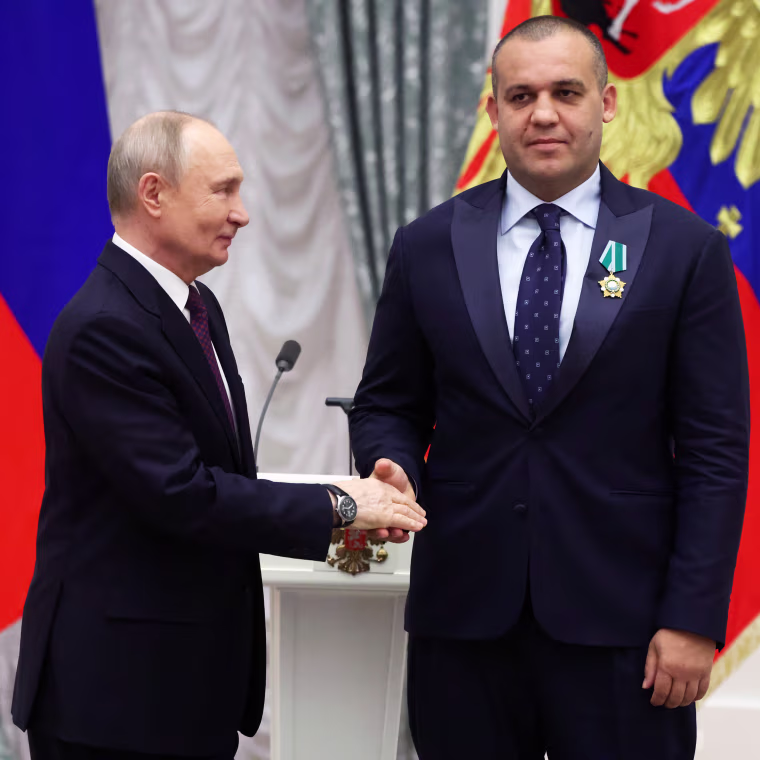 Russian President Vladimir Putin Meets With The National Boxing Team In Moscow
