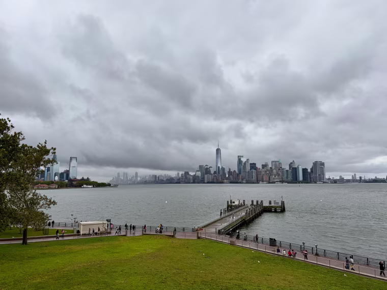 Manhattan as seen from the Statue of Liberty