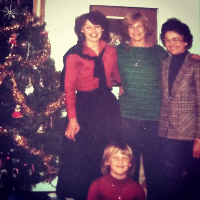 Tammy, bottom, with Julianne, her aunt Margaret and her grandmother