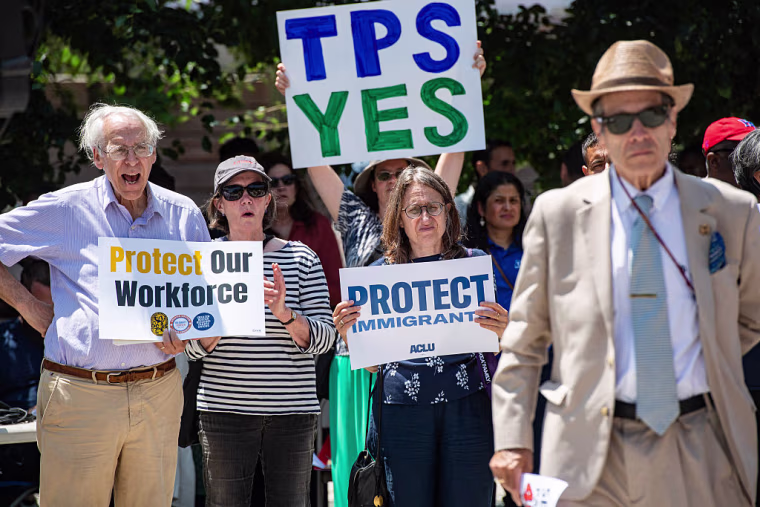 Manifestación celebrada en Boston, Massachusetts, el 23 de julio de 2026, a favor del TSP.