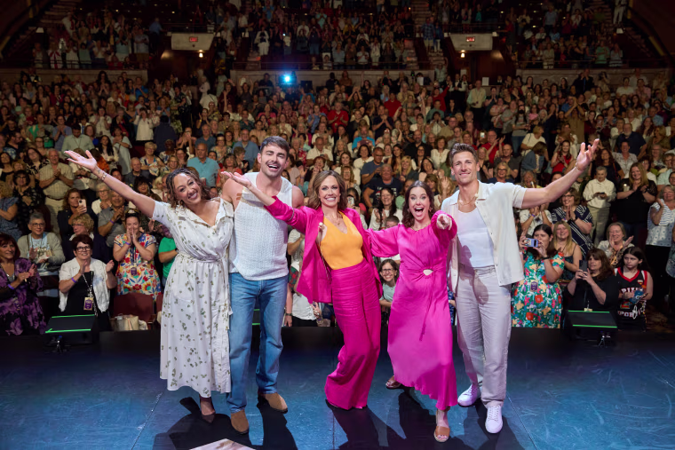 Tamara Mowry Housley, Jonathan Bennett, Nikki DeLoach, Ashley Williams, and Andrew Walker Hallmark Stars Live show at the historic Stadium Theater in Woonsocket, Rhode Island on July 23, 2026. 